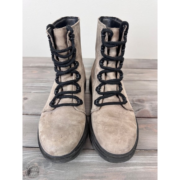 Sorel Lennox Lace Waterproof Tan Leather Booties Combat Size 8 Gorpcore Hiking - Picture 2 of 13